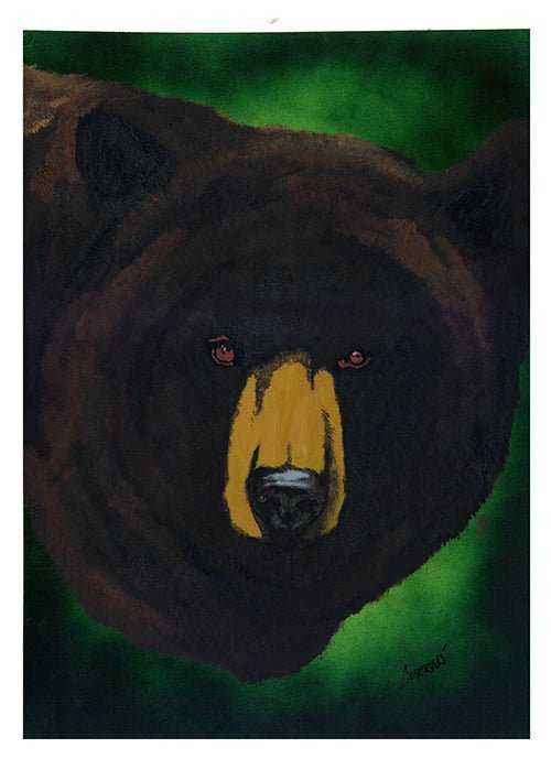 Brown Bear Digital Download of original art by Kris Curran
