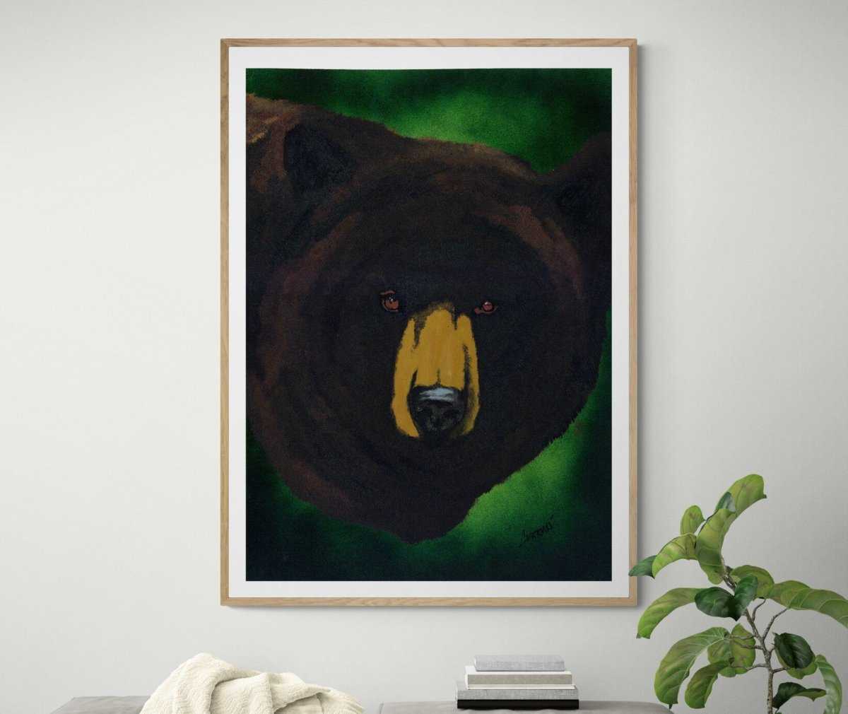 Brown Bear Digital Download of original art by Kris Curran