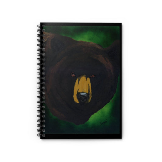 Brown Bear Spiral Notebook – Nature - Inspired Journal for Wildlife Lovers - Curran Artworks