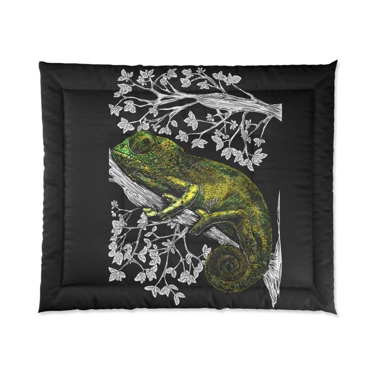 Chameleon Comforter - Vibrant Nature - Inspired Bedding - Curran Artworks