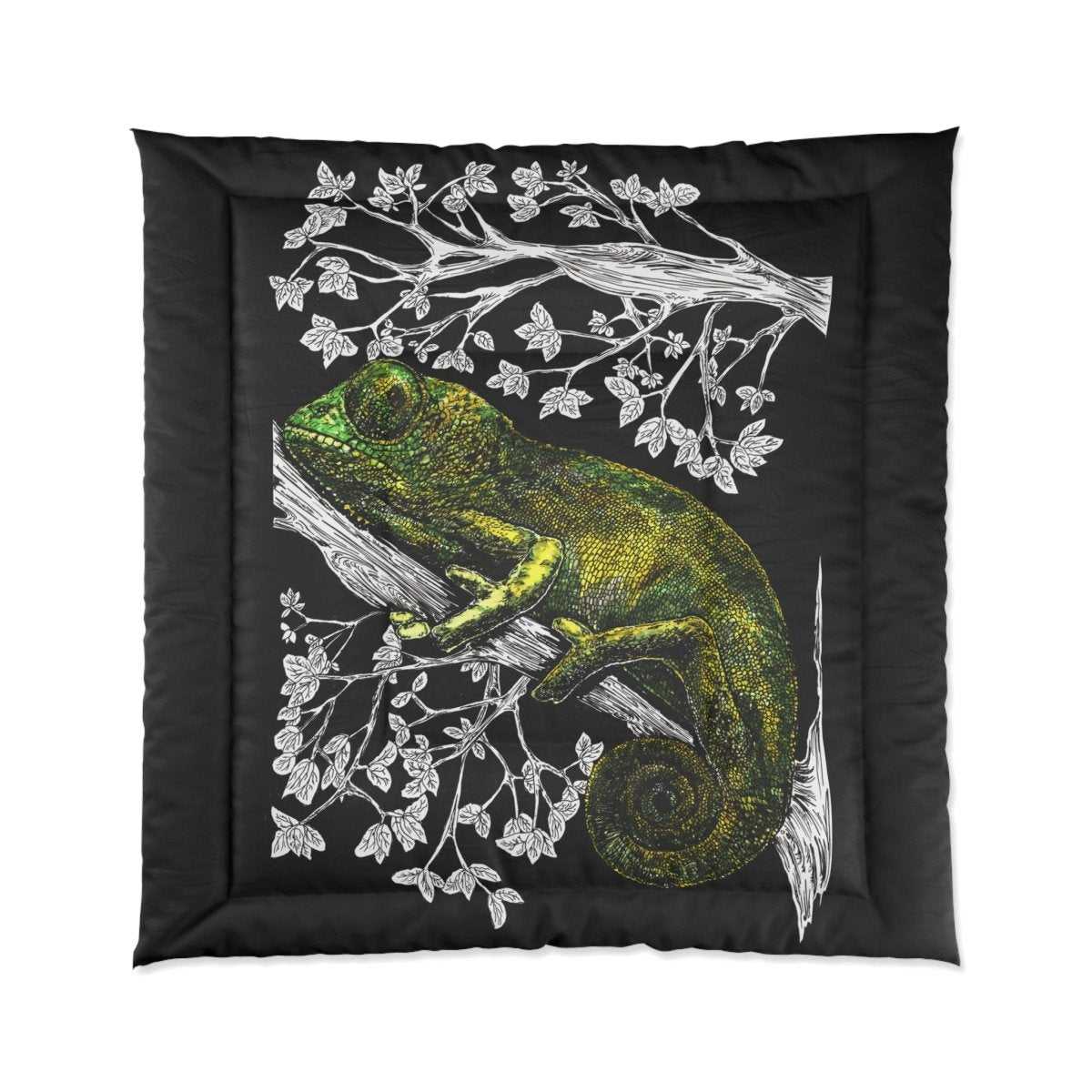 Chameleon Comforter - Vibrant Nature - Inspired Bedding - Curran Artworks