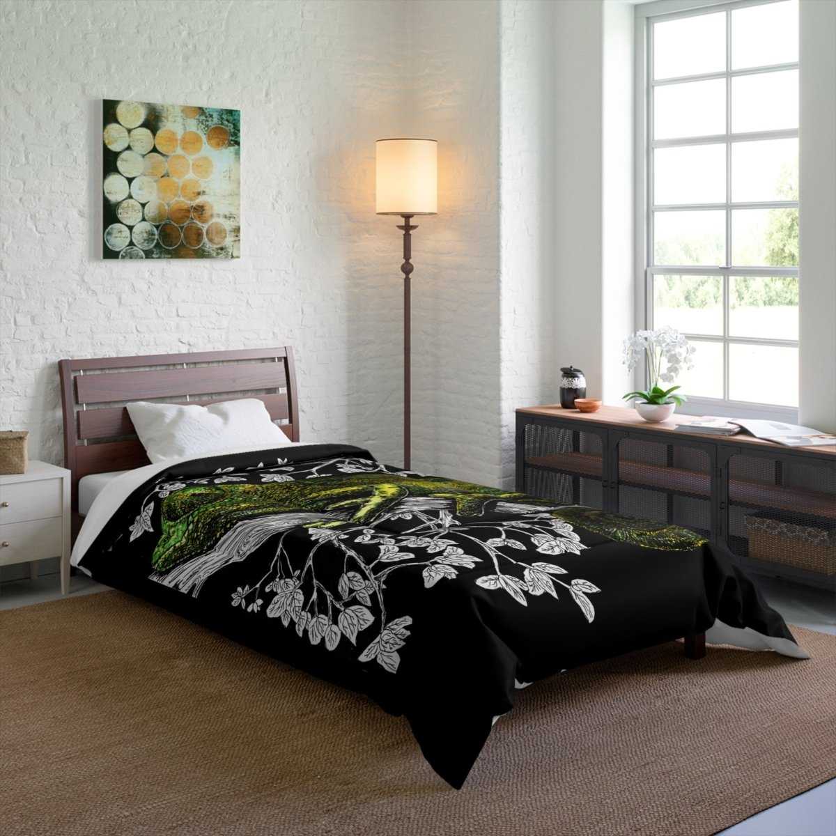 Chameleon Comforter - Vibrant Nature - Inspired Bedding - Curran Artworks