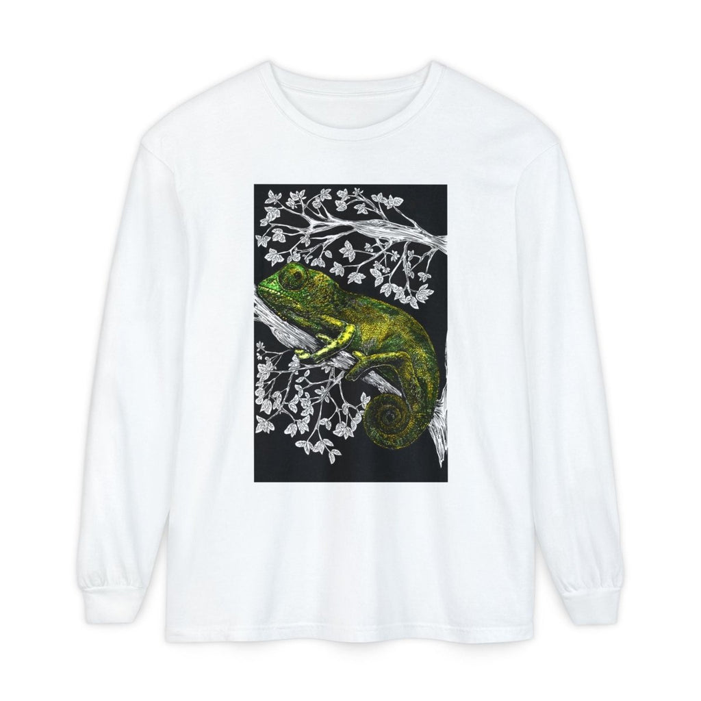 Chameleon Long Sleeve T-Shirt - Nature - Inspired Oversized Style - Curran Artworks