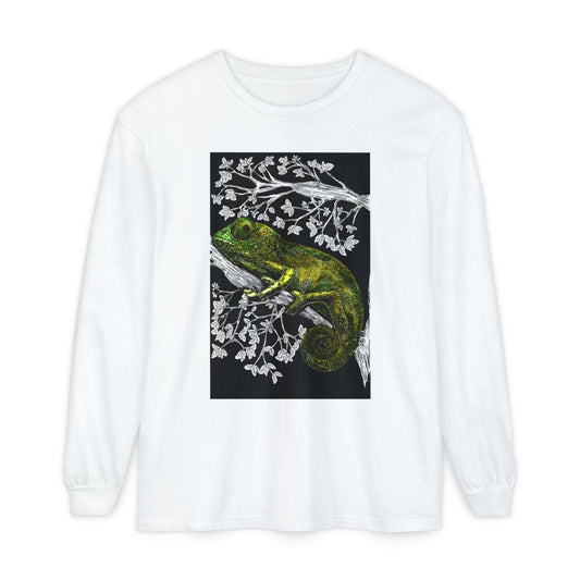 Chameleon Long Sleeve T-Shirt - Nature - Inspired Oversized Style - Curran Artworks