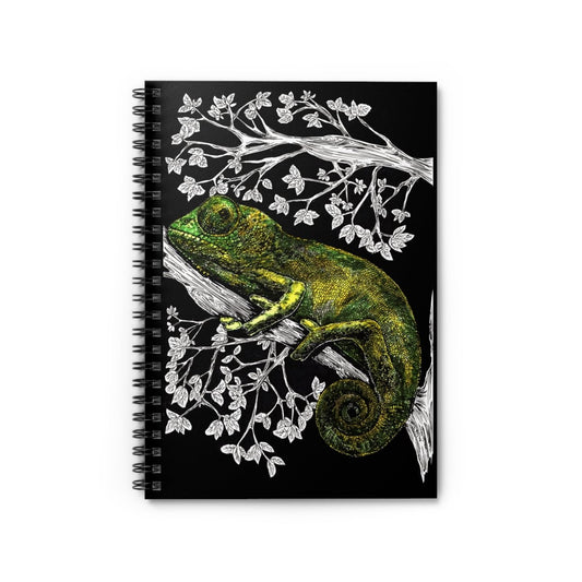 Chameleon Spiral Notebook - Ruled Line, Artistic Nature Design, - Curran Artworks