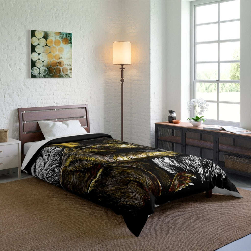 Charming French Bulldog Comforter - Cozy Pet - Inspired Bedding for Dog Lovers - Curran Artworks