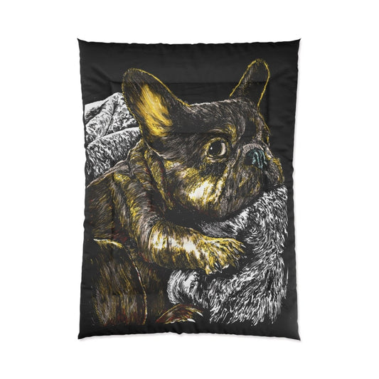 Charming French Bulldog Comforter - Cozy Pet - Inspired Bedding for Dog Lovers - Curran Artworks