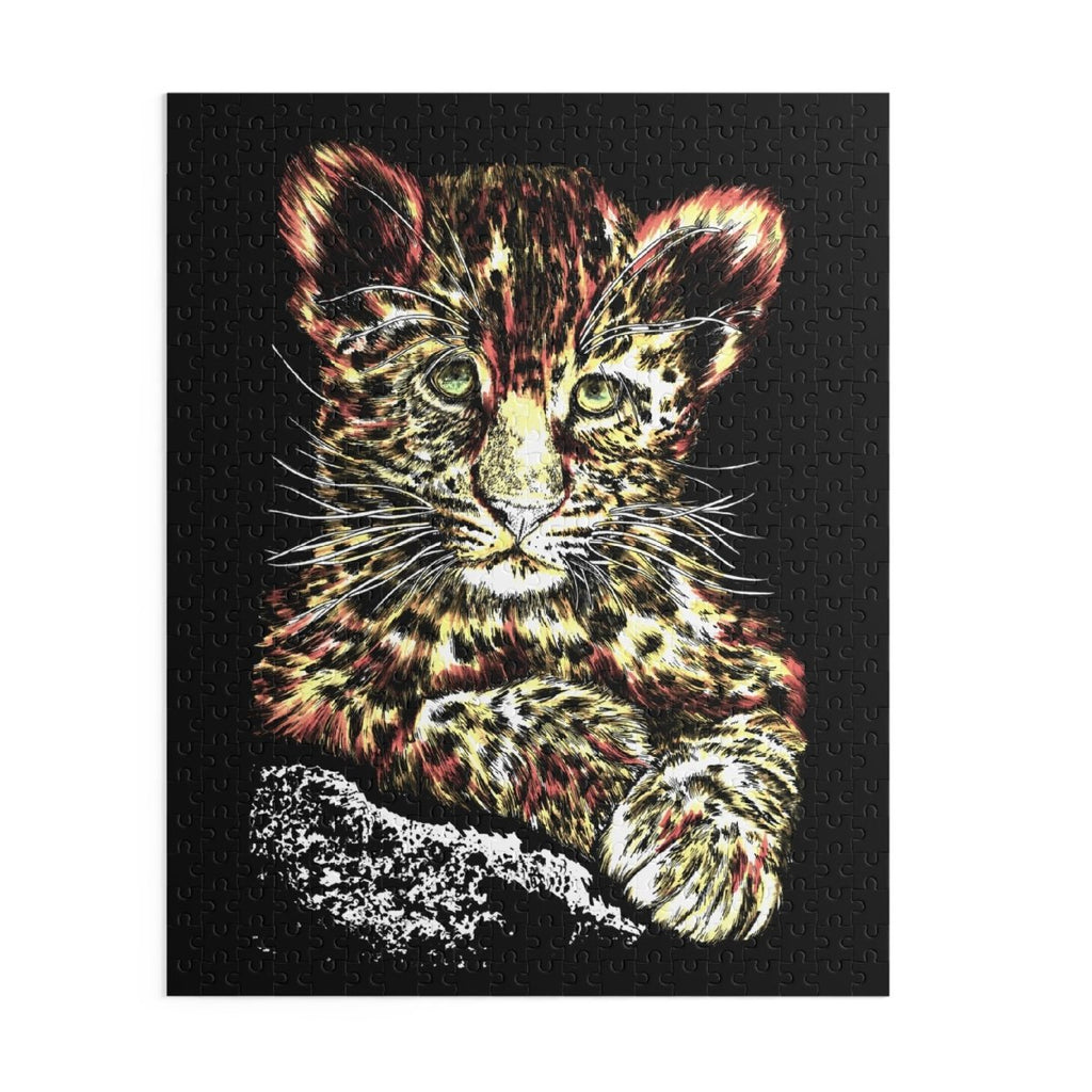 Charming Leopard Cub Puzzle – 120, 252, 500 - Piece Options - Curran Artworks