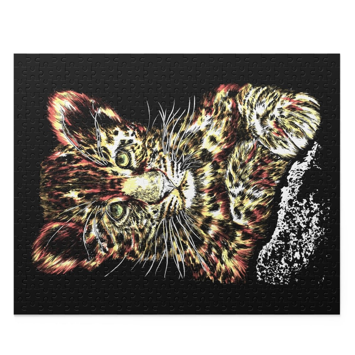 Charming Leopard Cub Puzzle – 120, 252, 500 - Piece Options - Curran Artworks