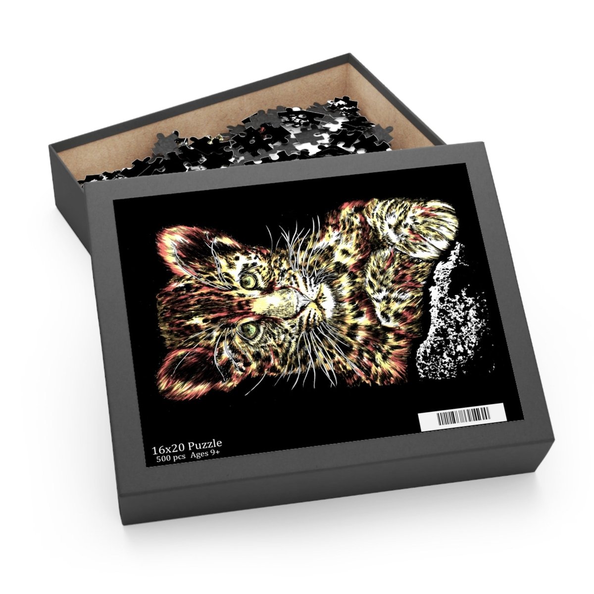 Charming Leopard Cub Puzzle – 120, 252, 500 - Piece Options - Curran Artworks