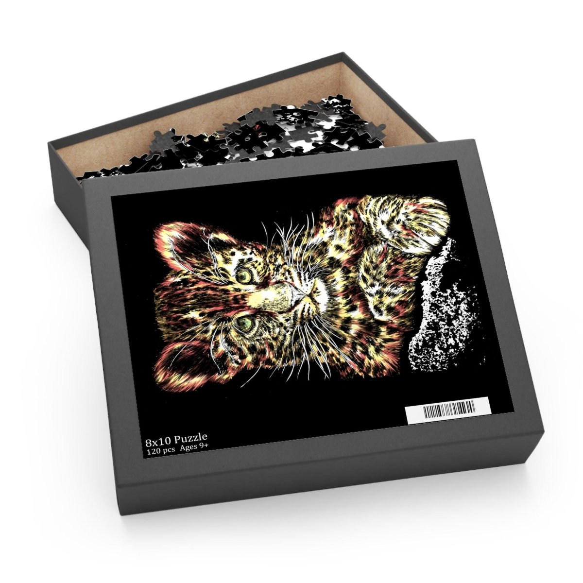 Charming Leopard Cub Puzzle – 120, 252, 500 - Piece Options - Curran Artworks