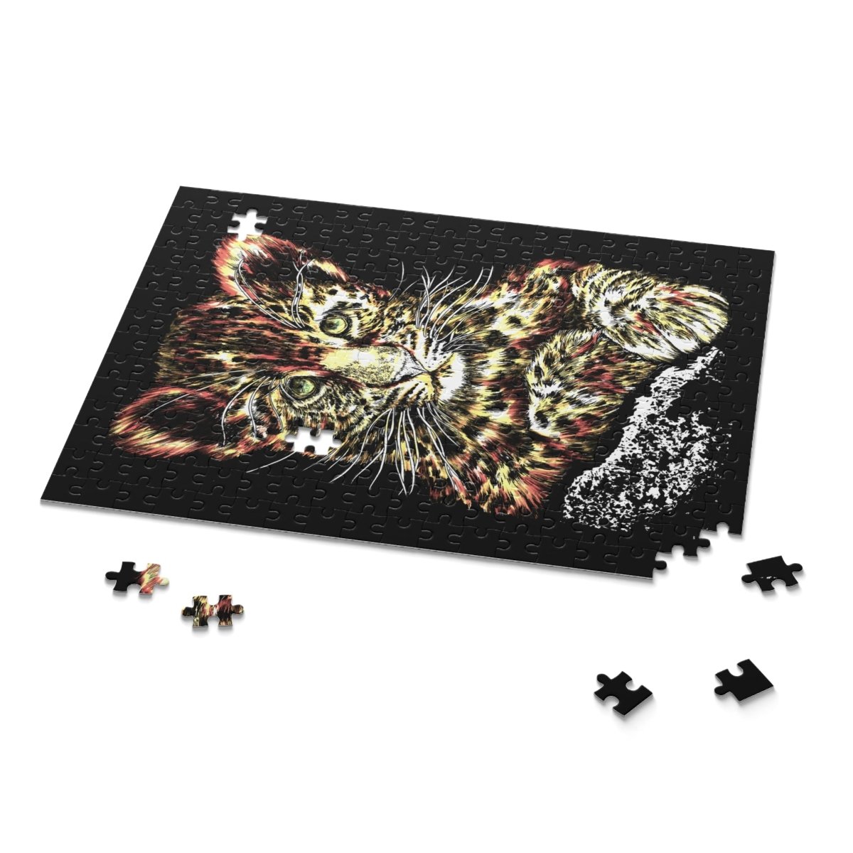 Charming Leopard Cub Puzzle – 120, 252, 500 - Piece Options - Curran Artworks