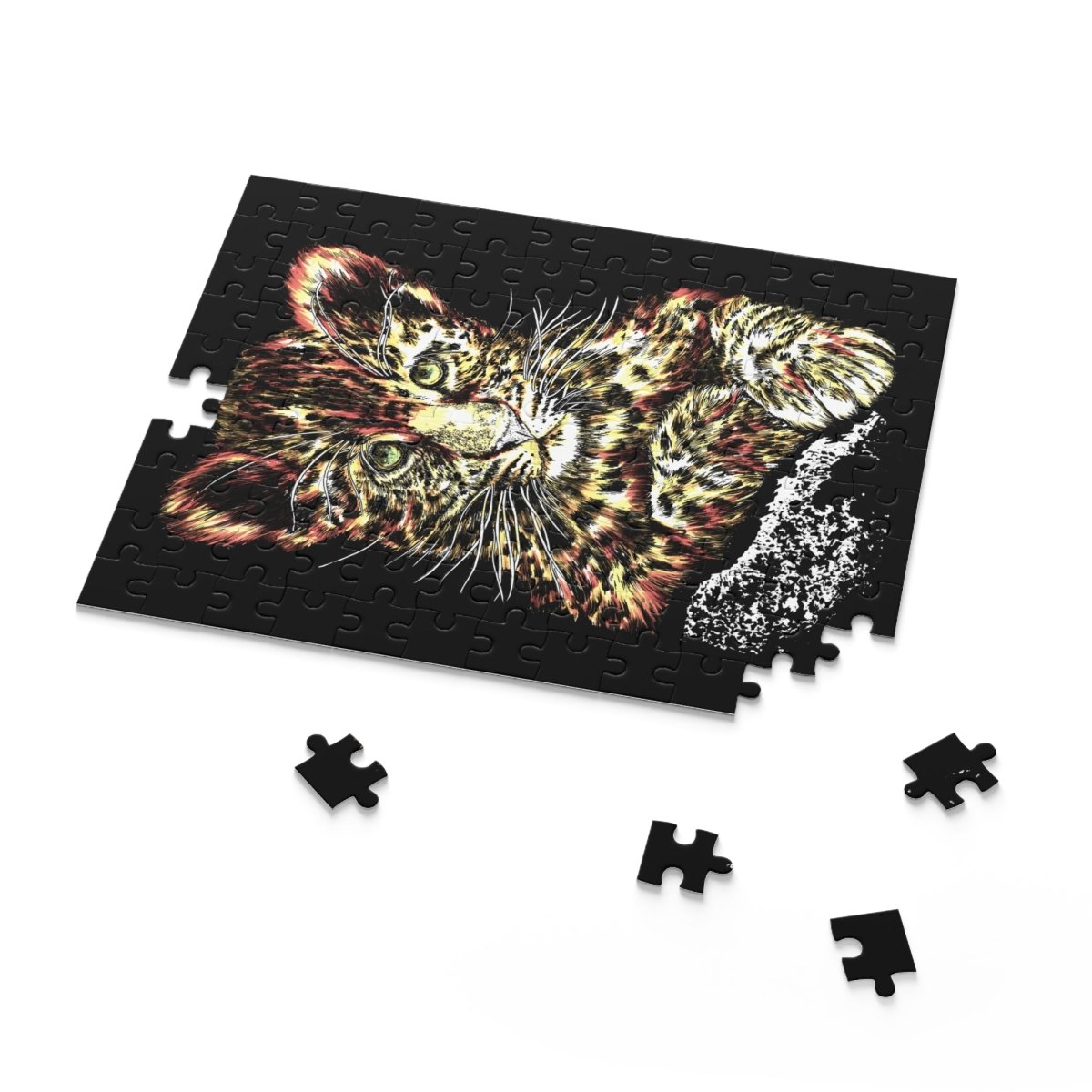 Charming Leopard Cub Puzzle – 120, 252, 500 - Piece Options - Curran Artworks