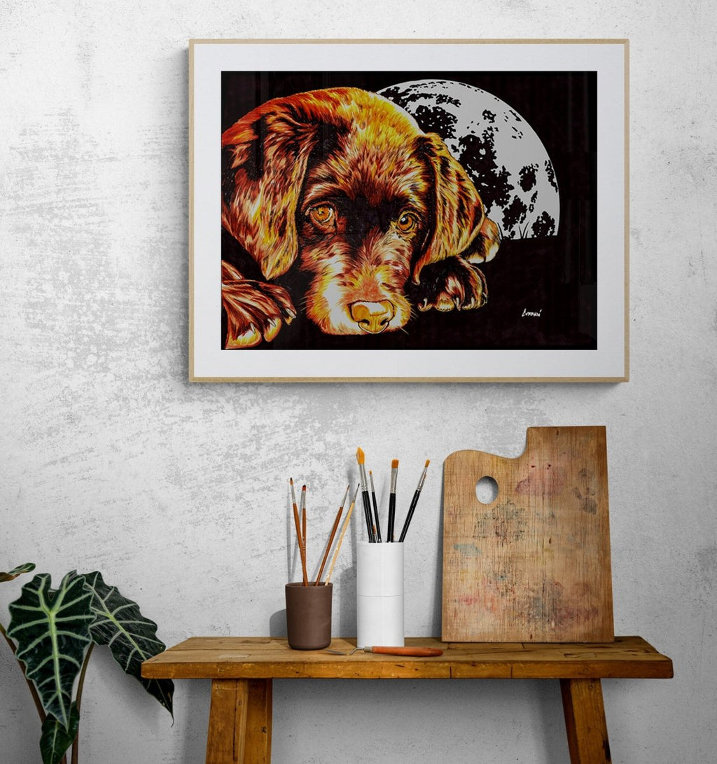 Chocolate Lab Puppy Digital Download - Curran Artworks