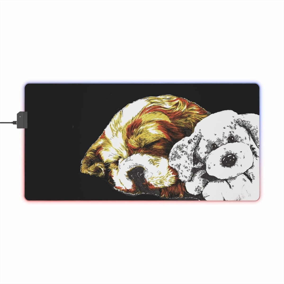 Cocker Spaniel Puppy LED Gaming Mouse Pad - Cozy Puppy Design for Gamers - Curran Artworks