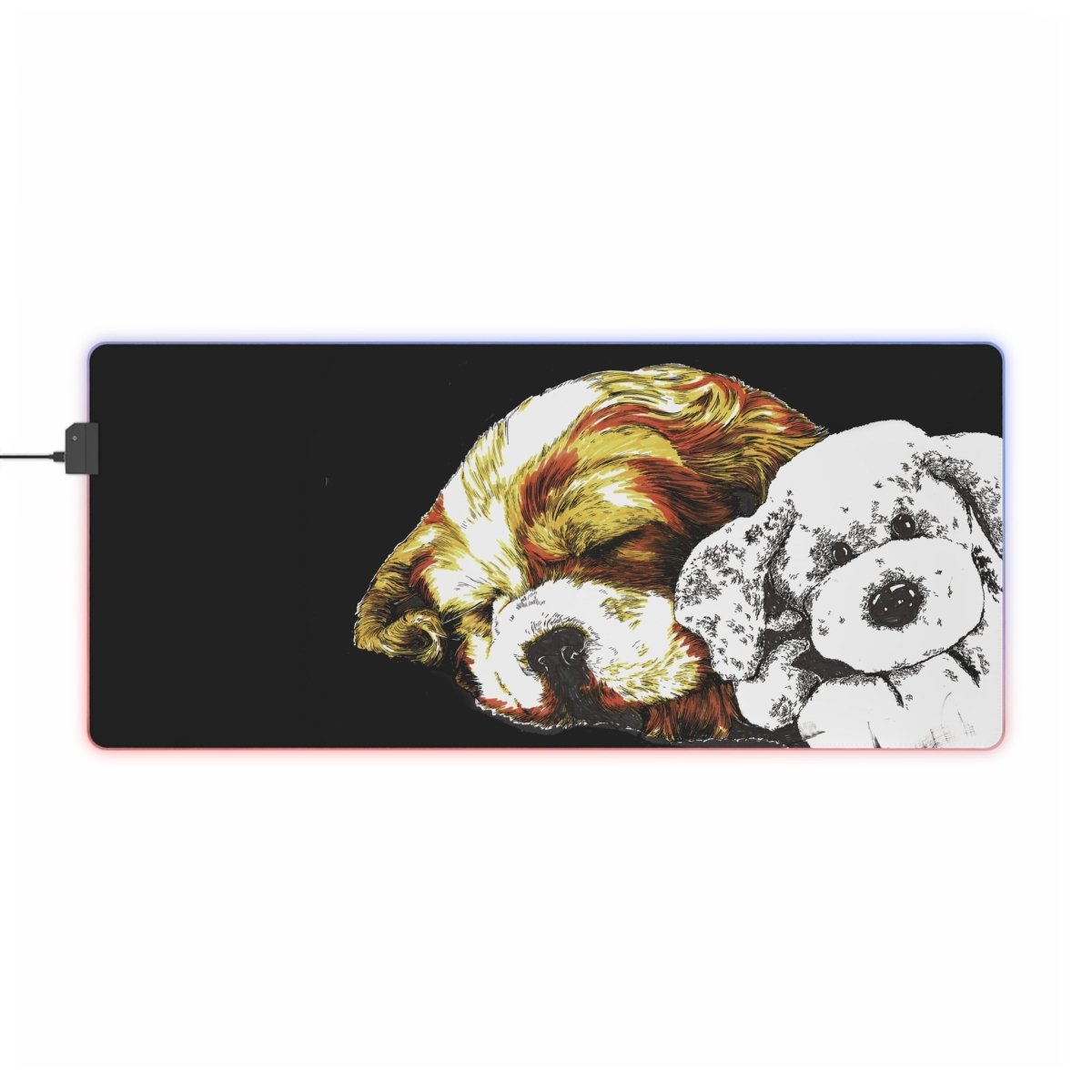 Cocker Spaniel Puppy LED Gaming Mouse Pad - Cozy Puppy Design for Gamers - Curran Artworks