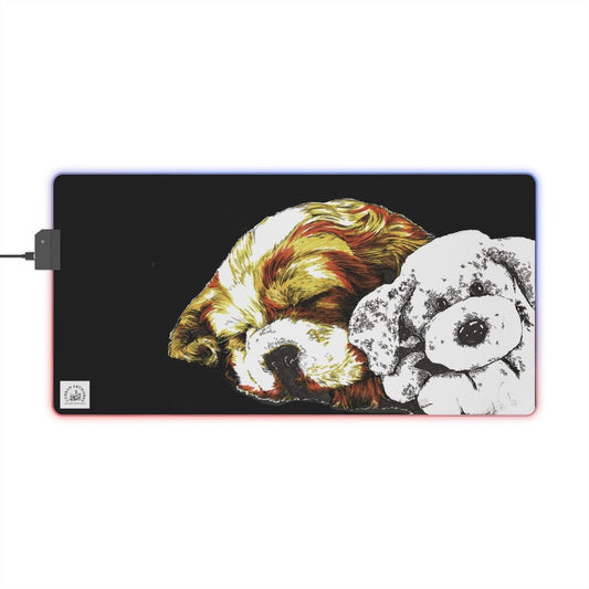 Cocker Spaniel Puppy LED Gaming Mouse Pad - Cozy Puppy Design for Gamers - Curran Artworks