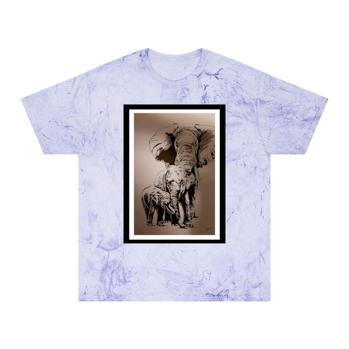 Color Blast Elephant Art Unisex T-Shirt - Nature Lover Gift - Curran Artworks