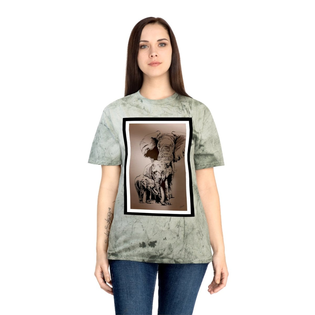 Color Blast Elephant Art Unisex T-Shirt - Nature Lover Gift - Curran Artworks