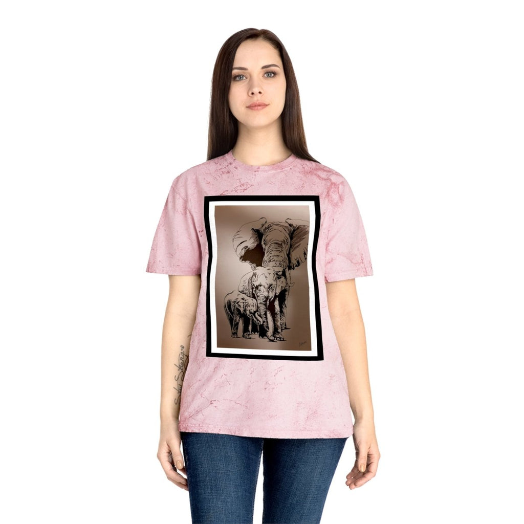 Color Blast Elephant Art Unisex T-Shirt - Nature Lover Gift - Curran Artworks