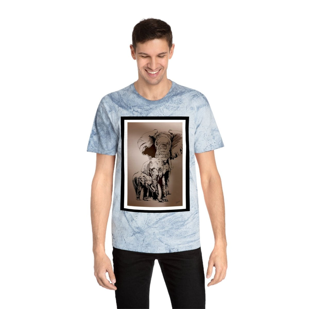 Color Blast Elephant Art Unisex T-Shirt - Nature Lover Gift - Curran Artworks