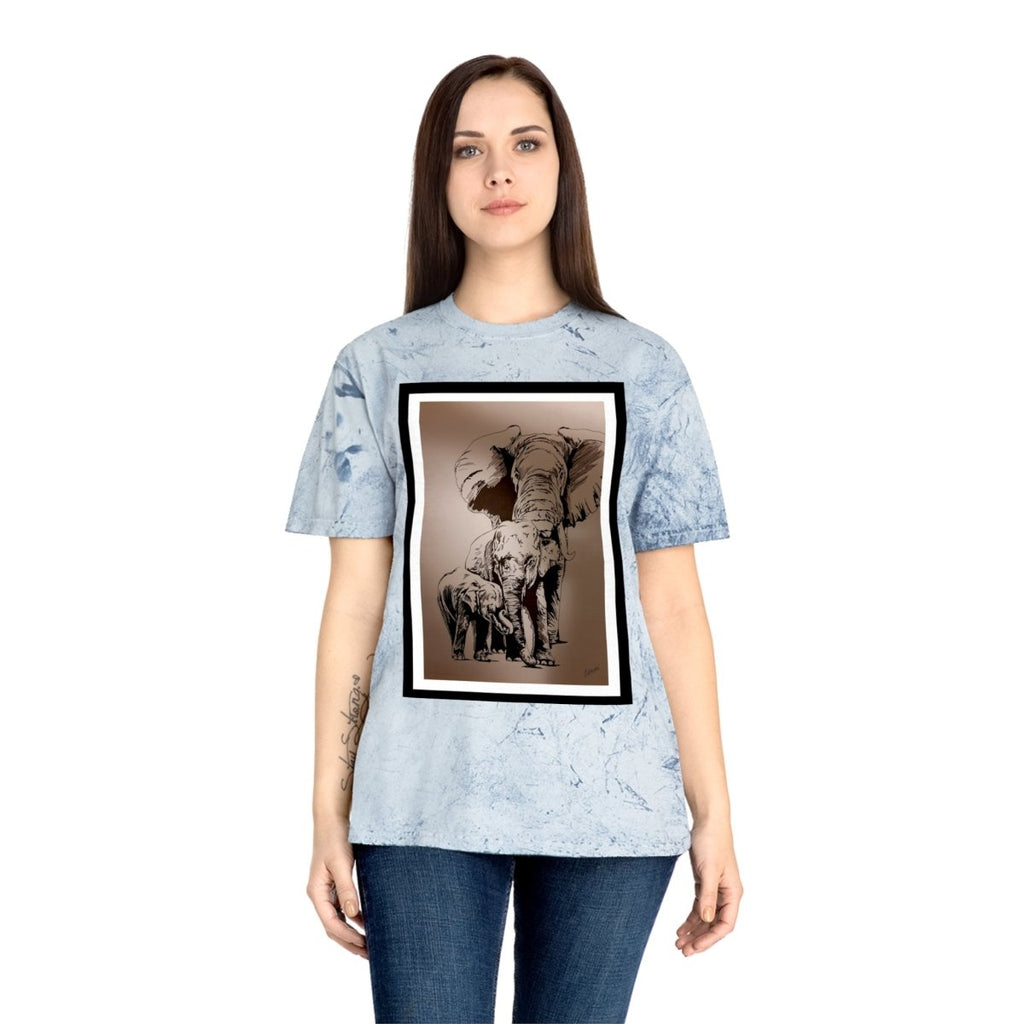 Color Blast Elephant Art Unisex T-Shirt - Nature Lover Gift - Curran Artworks