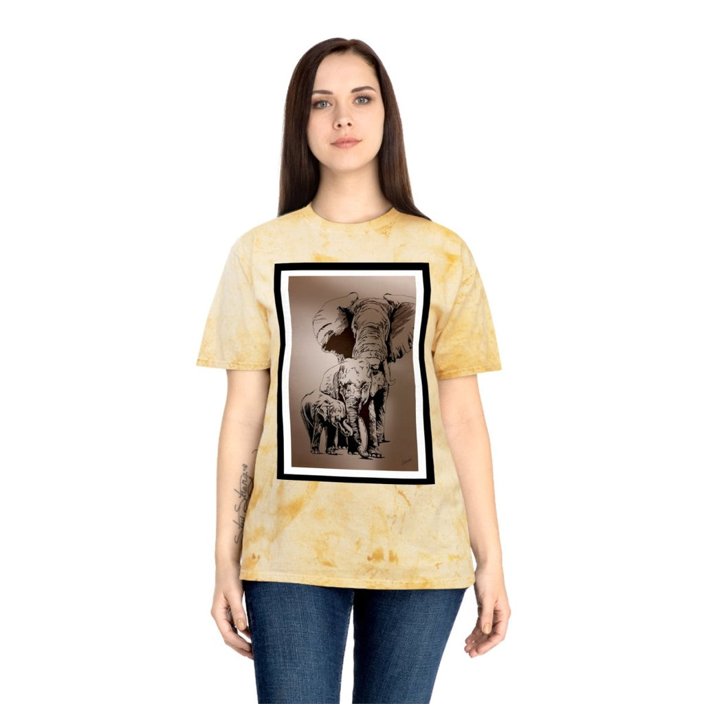 Color Blast Elephant Art Unisex T-Shirt - Nature Lover Gift - Curran Artworks