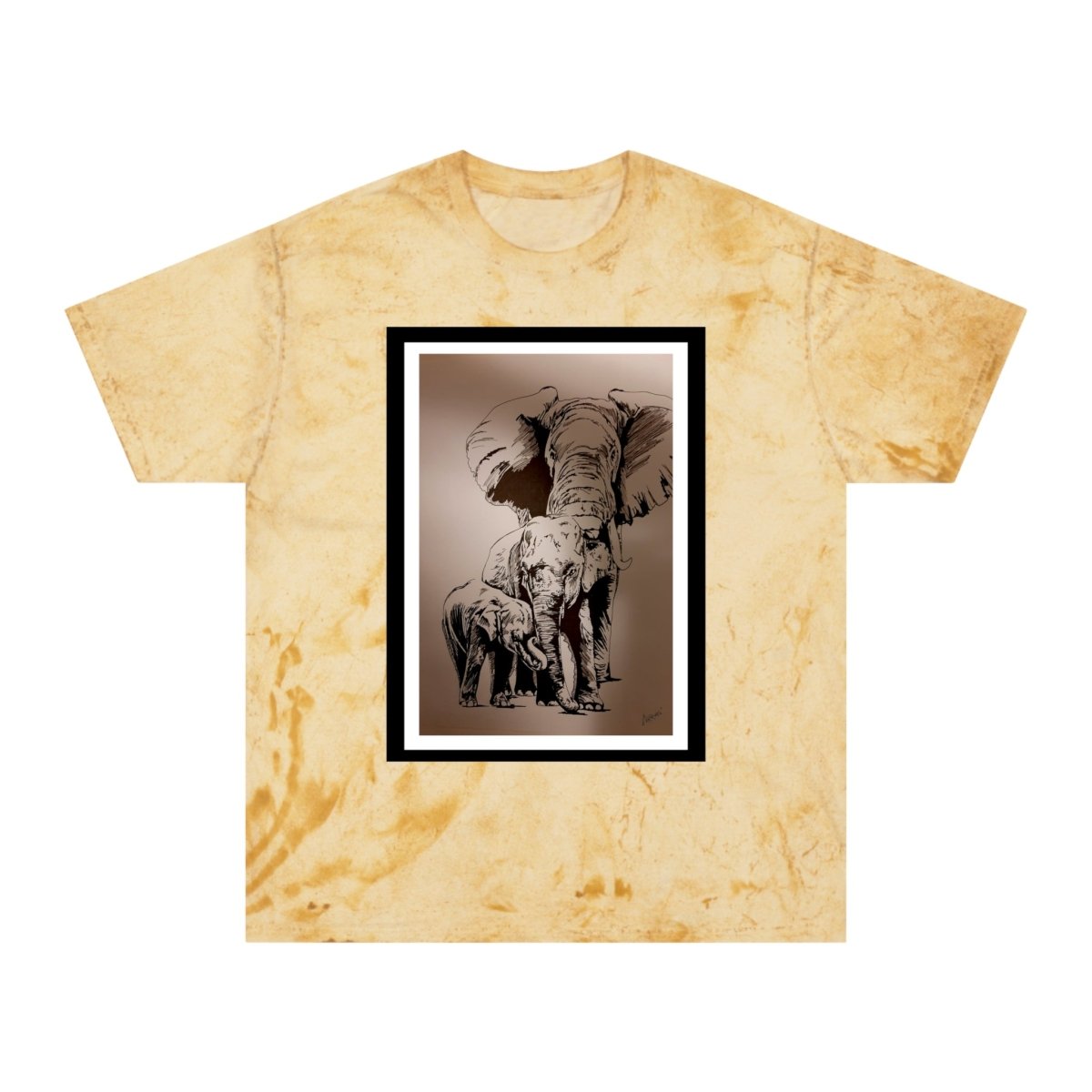 Color Blast Elephant Art Unisex T-Shirt - Nature Lover Gift - Curran Artworks