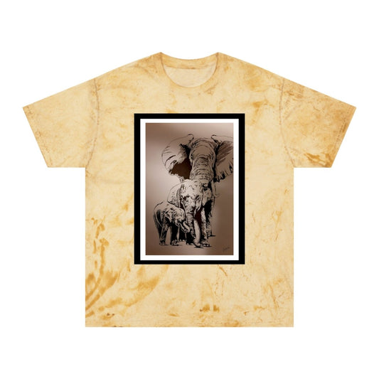 Color Blast Elephant Art Unisex T-Shirt - Nature Lover Gift - Curran Artworks