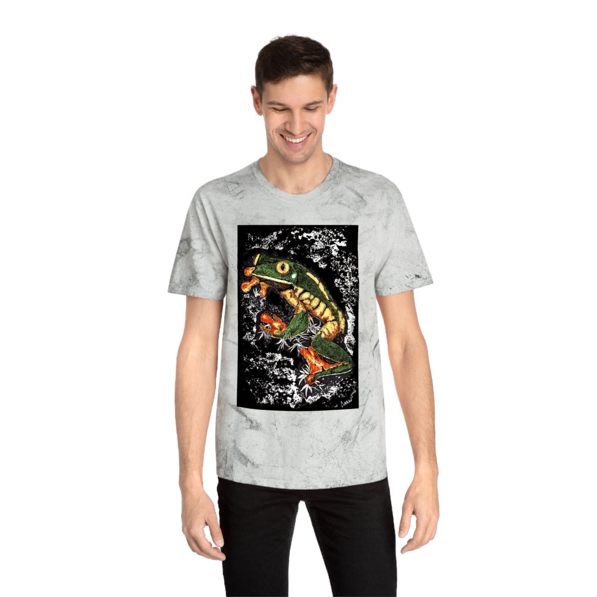 Color Blast Frog T-Shirt - Vibrant Nature - Inspired Unisex Tee - Curran Artworks