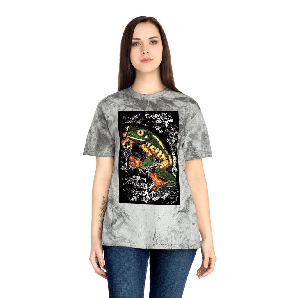 Color Blast Frog T-Shirt - Vibrant Nature - Inspired Unisex Tee - Curran Artworks