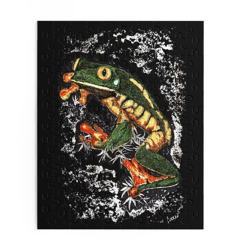 Colorful Frog Art Puzzle - Perfect for Nature Lovers - 120, 252, 500 Pieces - Curran Artworks