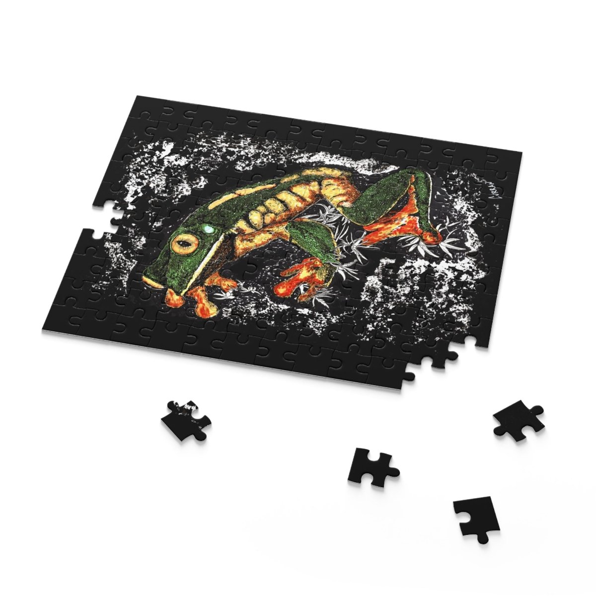 Colorful Frog Art Puzzle - Perfect for Nature Lovers - 120, 252, 500 Pieces - Curran Artworks