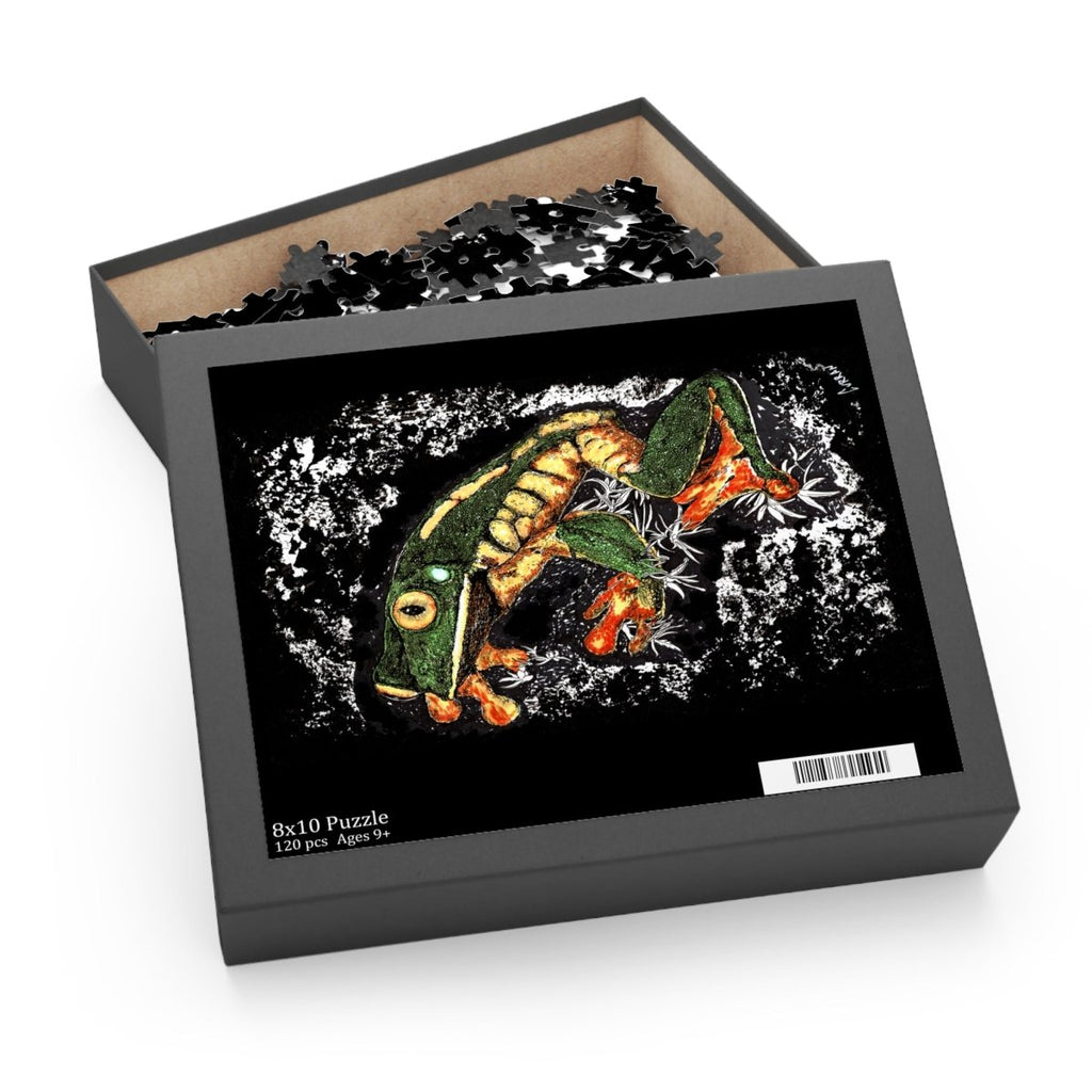 Colorful Frog Art Puzzle - Perfect for Nature Lovers - 120, 252, 500 Pieces - Curran Artworks