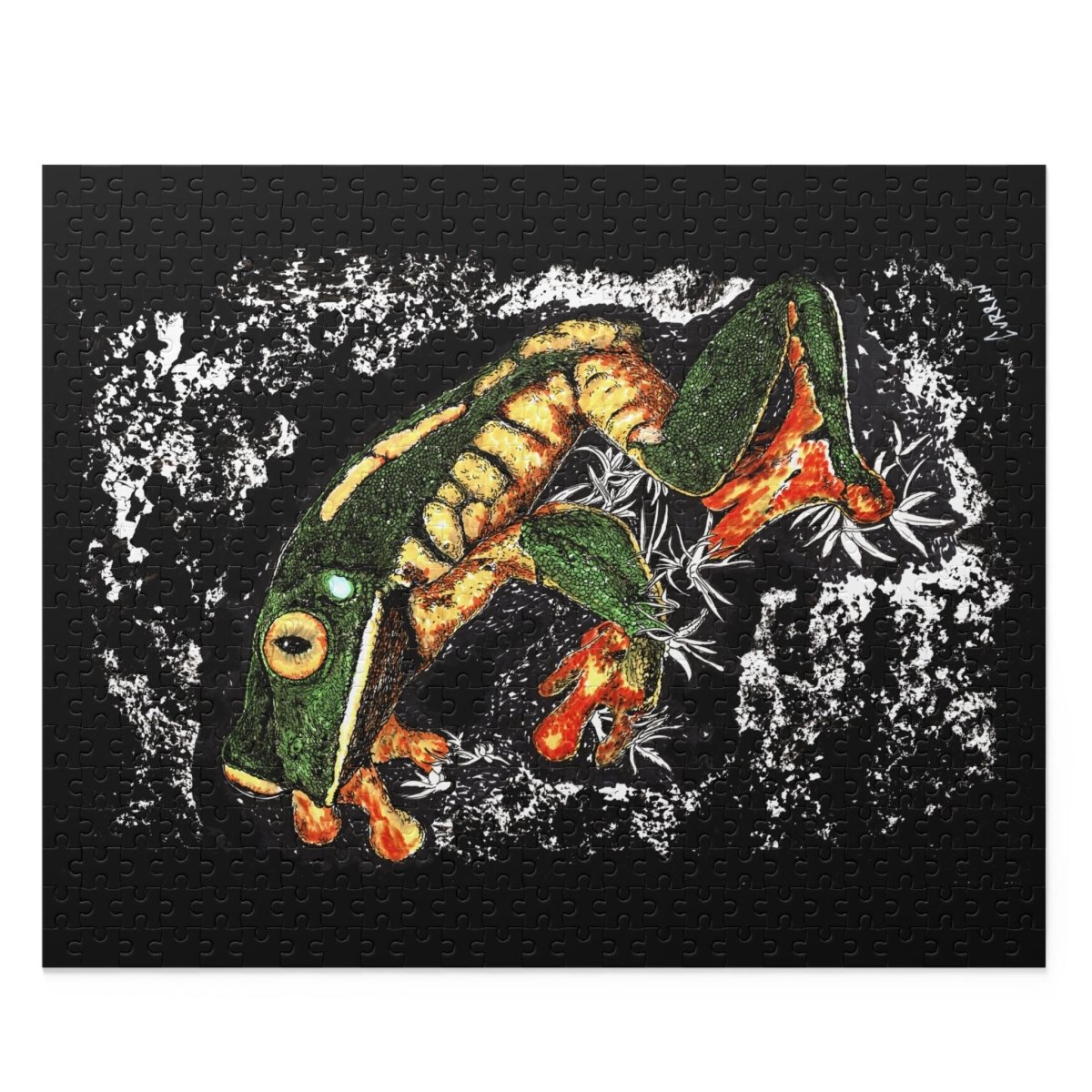 Colorful Frog Art Puzzle - Perfect for Nature Lovers - 120, 252, 500 Pieces - Curran Artworks