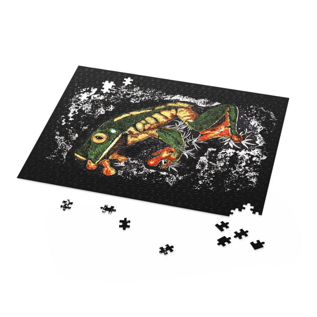 Colorful Frog Art Puzzle - Perfect for Nature Lovers - 120, 252, 500 Pieces - Curran Artworks