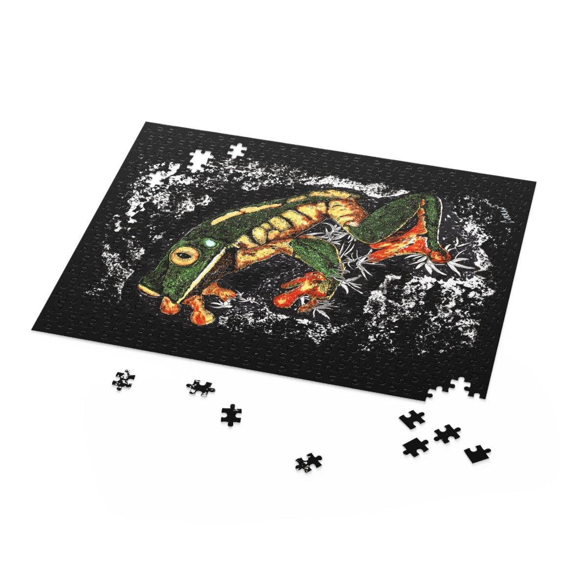 Colorful Frog Art Puzzle - Perfect for Nature Lovers - 120, 252, 500 Pieces - Curran Artworks