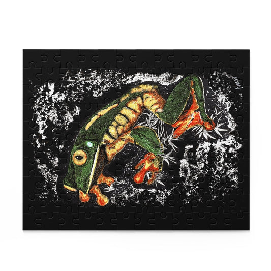 Colorful Frog Art Puzzle - Perfect for Nature Lovers - 120, 252, 500 Pieces - Curran Artworks