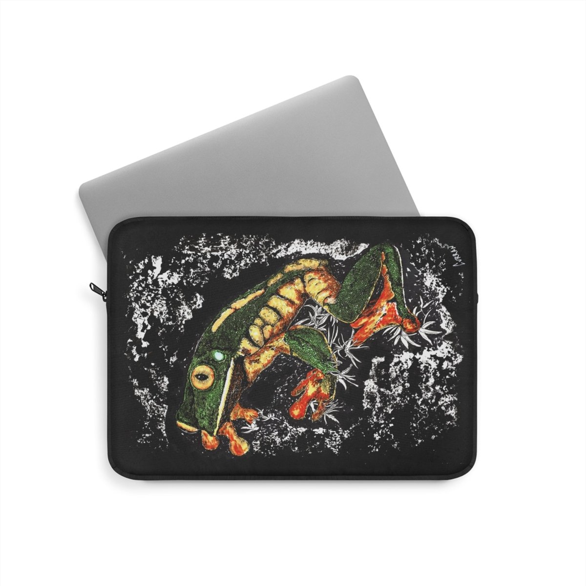 Colorful Frog Laptop Sleeve - Stylish, Protective Case for Creatives - Curran Artworks