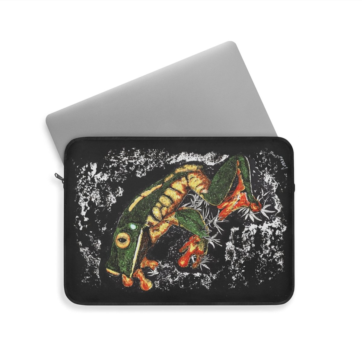 Colorful Frog Laptop Sleeve - Stylish, Protective Case for Creatives - Curran Artworks