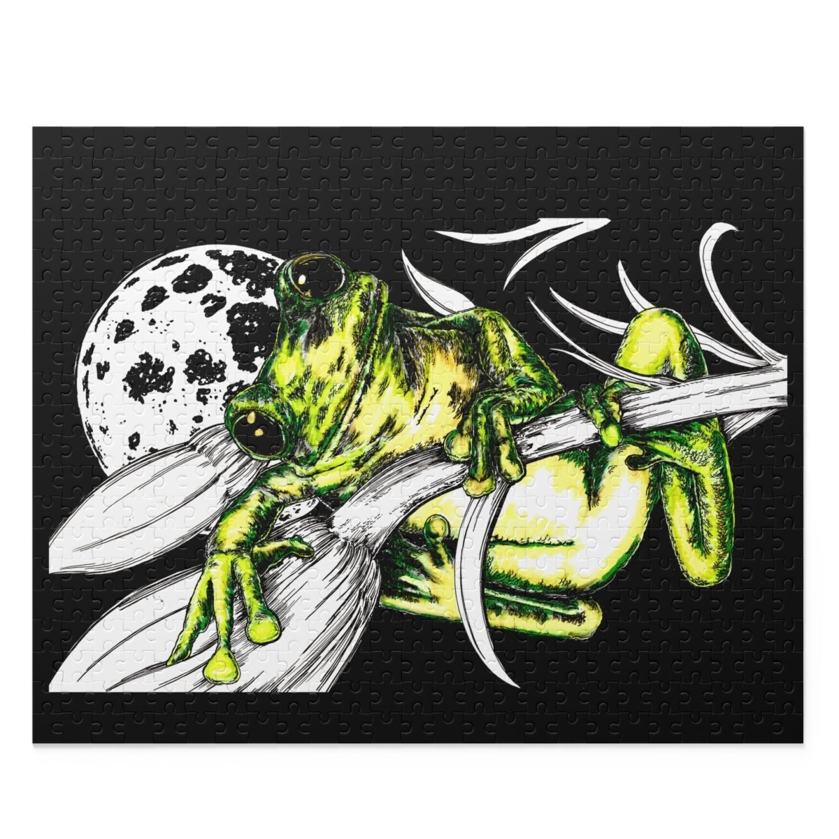 Colorful Frog Themed Puzzle - 500 - Piece Jigsaw for Nature Lovers - Curran Artworks