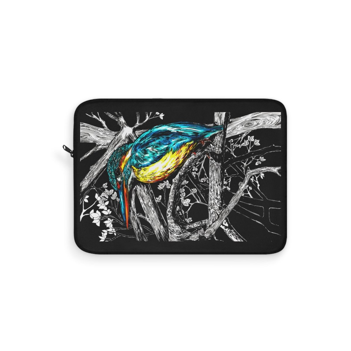Colorful Kingfisher Bird Laptop Sleeve – Artistic Protection for Tech Lovers - Curran Artworks
