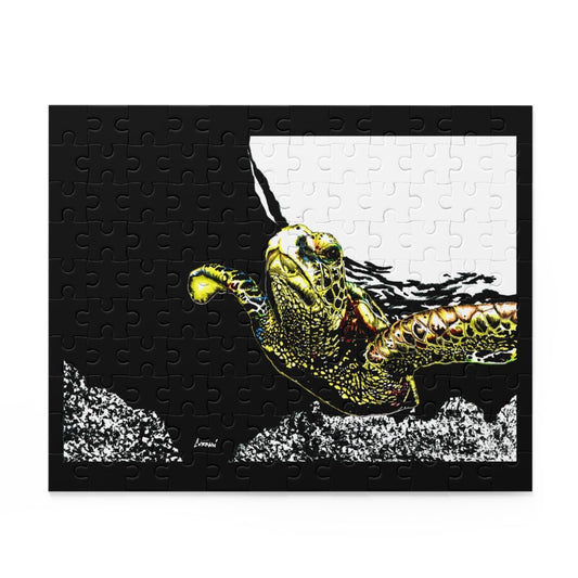 Colorful Sea Turtle Puzzle – 120, 252, 500 - Piece Ocean Art for Nature Lovers - Curran Artworks