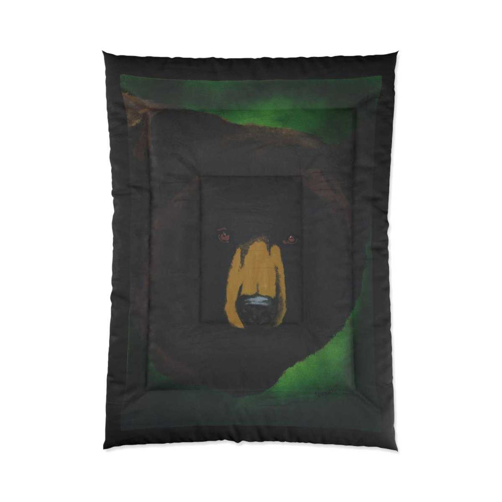 Cozy Brown Bear Comforter - Nature - Inspired Bedding for Animal Lovers - Curran Artworks