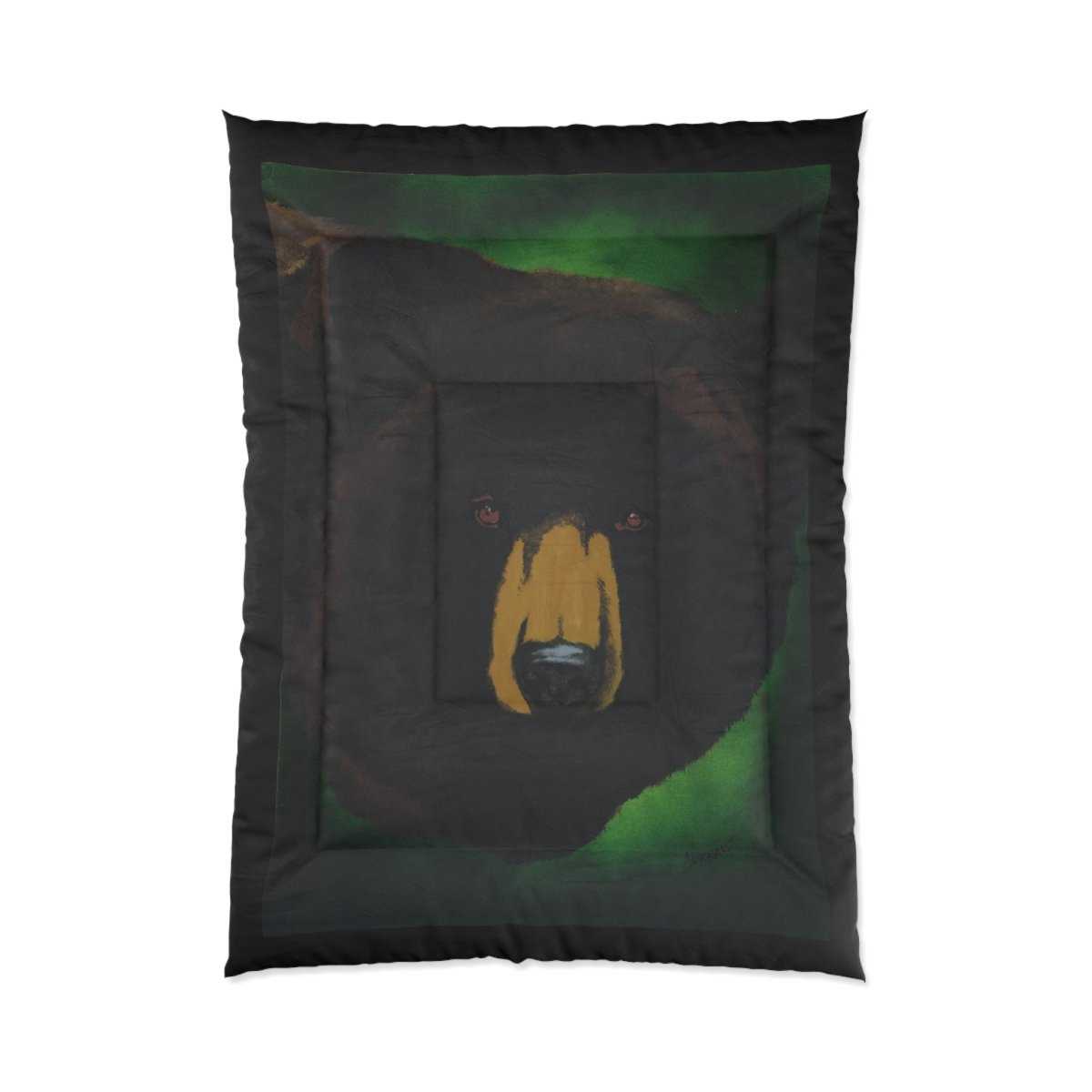 Cozy Brown Bear Comforter - Nature - Inspired Bedding for Animal Lovers - Curran Artworks