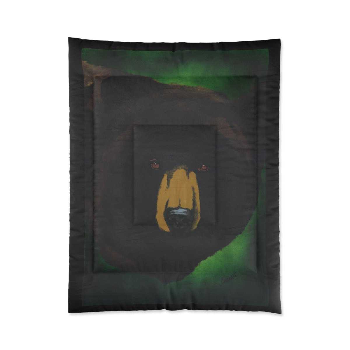 Cozy Brown Bear Comforter - Nature - Inspired Bedding for Animal Lovers - Curran Artworks
