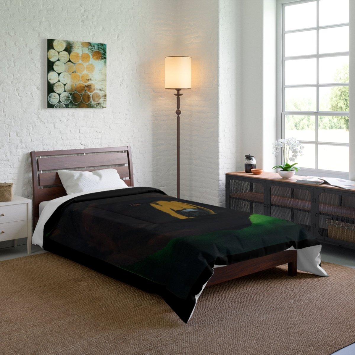 Cozy Brown Bear Comforter - Nature - Inspired Bedding for Animal Lovers - Curran Artworks