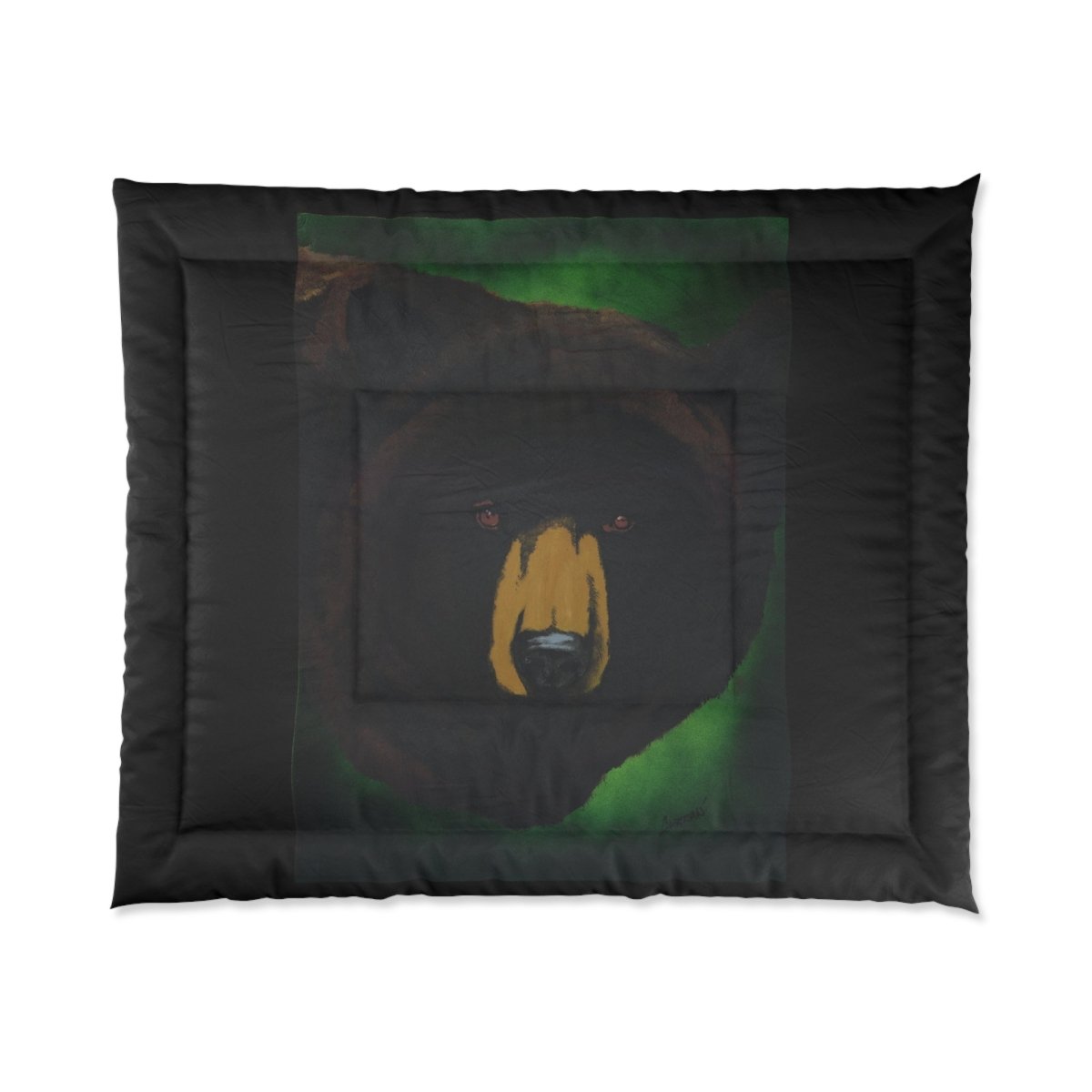 Cozy Brown Bear Comforter - Nature - Inspired Bedding for Animal Lovers - Curran Artworks