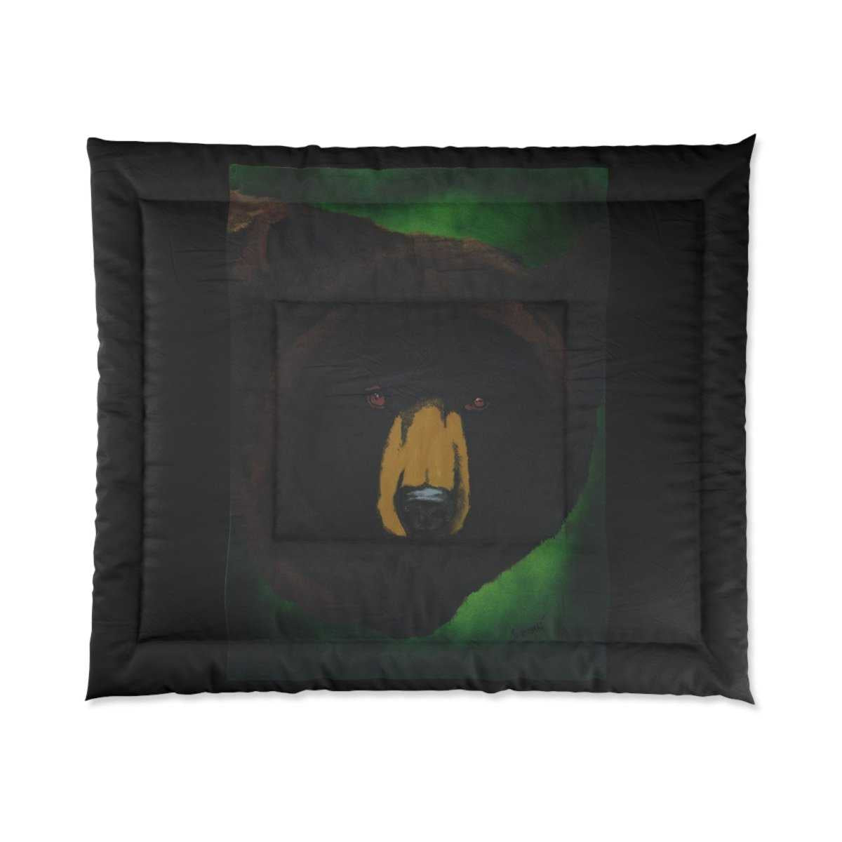 Cozy Brown Bear Comforter - Nature - Inspired Bedding for Animal Lovers - Curran Artworks