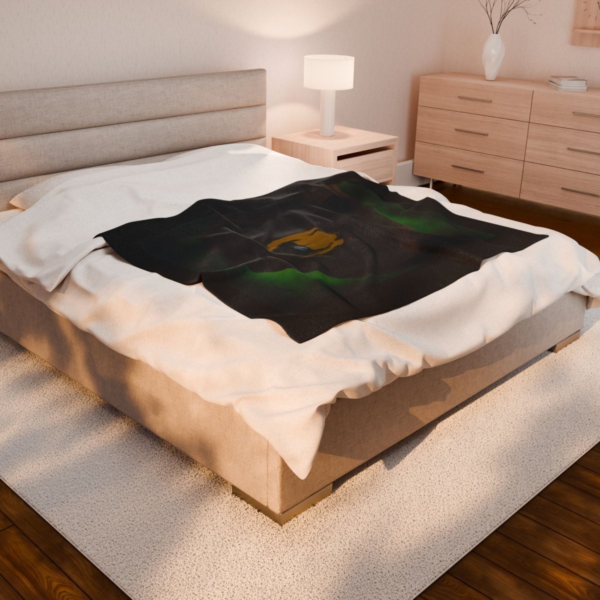 Cozy Brown Bear Themed Velveteen Plush Blanket - Perfect for Nature Lovers - Curran Artworks